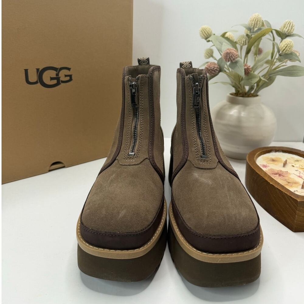 UGG Cityfunc Zip Platform Ankle Boot Hickory Women's 9.5 Tried On - Picture 2 of 10
